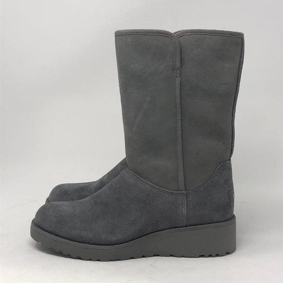 UGG Classic Suede Sheepskin Boots Grey 8 - Picture 5 of 8